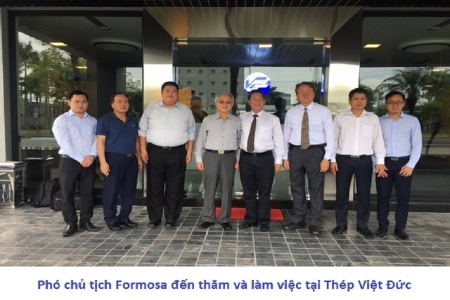 Phó CT Formosa đến thăm và làm việc tại Thép Việt Đức
