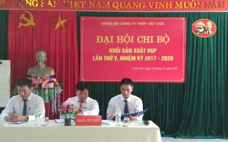 Đảng bộ Thép Việt Đức - Đại hội điểm Chi bộ Khối sản xuất nhiệm kỳ 2017 – 2020
