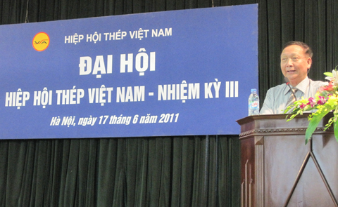 Ông Phạm Chí Cường tái đắc cử Chủ tịch Hiệp hội thép Việt Nam nhiệm kì III.