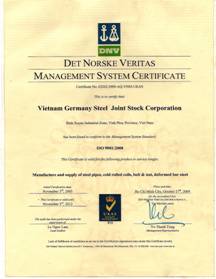 Thép Việt Đức chuẩn bị đánh giá tái chứng nhận Hệ thống quản lý chất lượng ISO 9001:2008