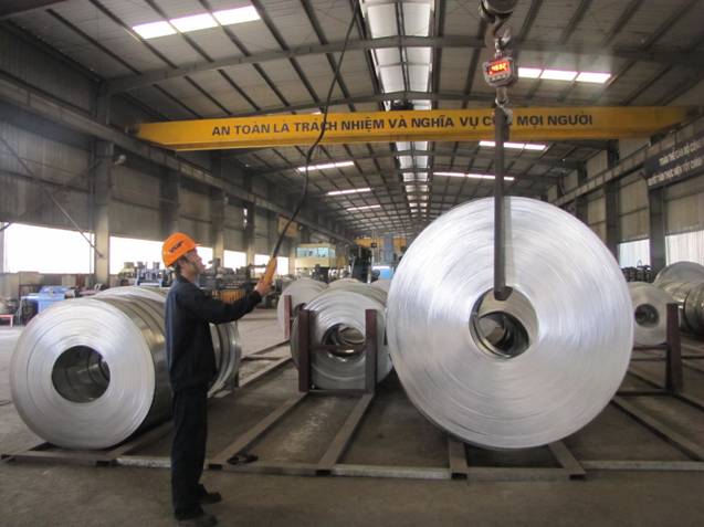 Nhà máy Ống tôn Mạ kẽm hoàn thành vượt mức sản xuất tháng 10 năm 2014